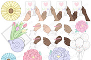 Mother's Day Pastel Clipart, an Illustration by GlamArtZhanna (Thumbnail 4 of 5)