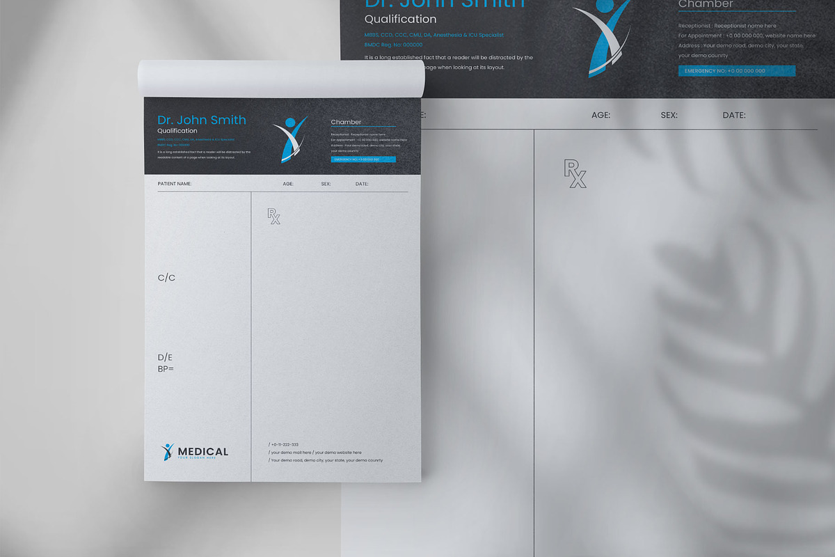 Doctor prescription pad design, a Stationery Template by Tanmoy Topu (Photo 2 of 2)
