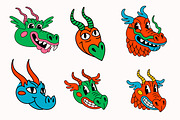 Cartoon Dragons, an Illustration by Bizarre Factory (Thumbnail 7 of 13)