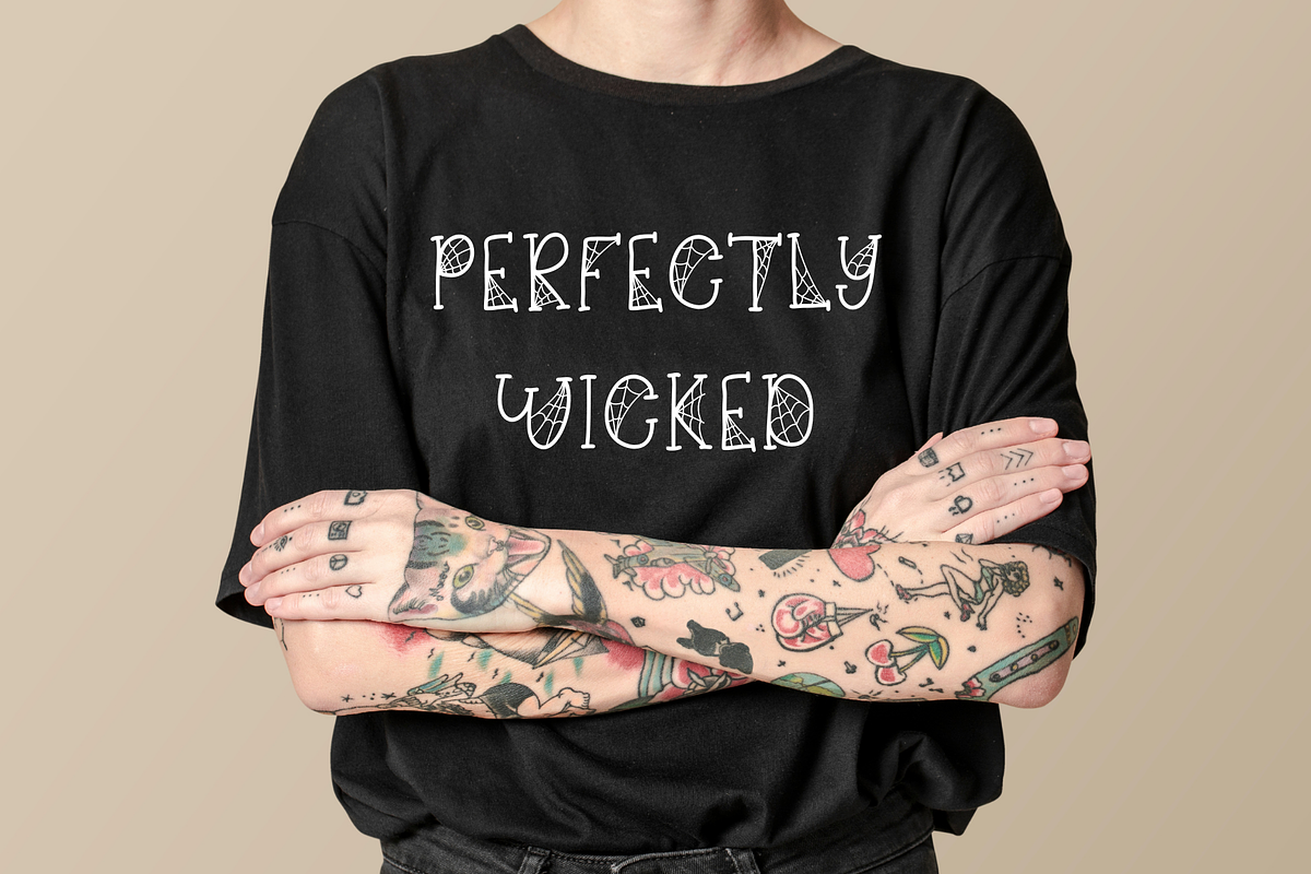 Cobweberly Halloween Spider Web Font, a Serif Font by Dancing with Ink (Photo 14 of 23)