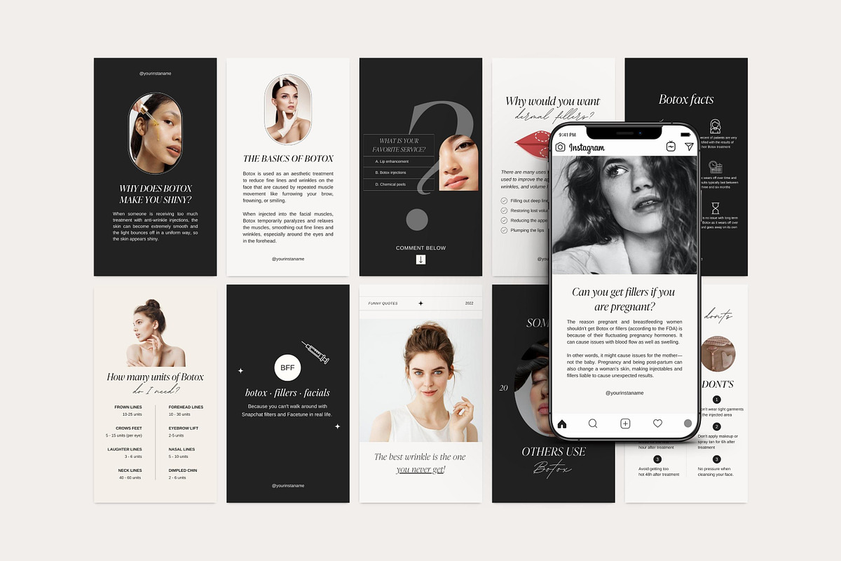 Nurse Injector Instagram templates, a Social Media Template by LiliesandBerries (Photo 11 of 22)