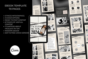 Ebook Canva Template Faceless Tiktok