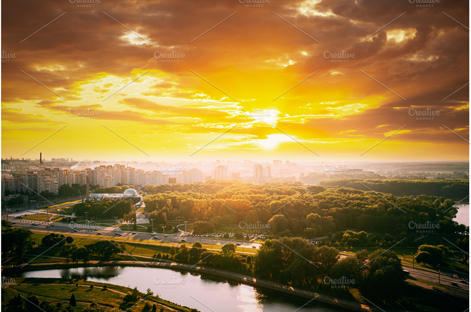 Minsk, Belarus. Top view, cityscape, an Architecture Photo by Our Amazing World