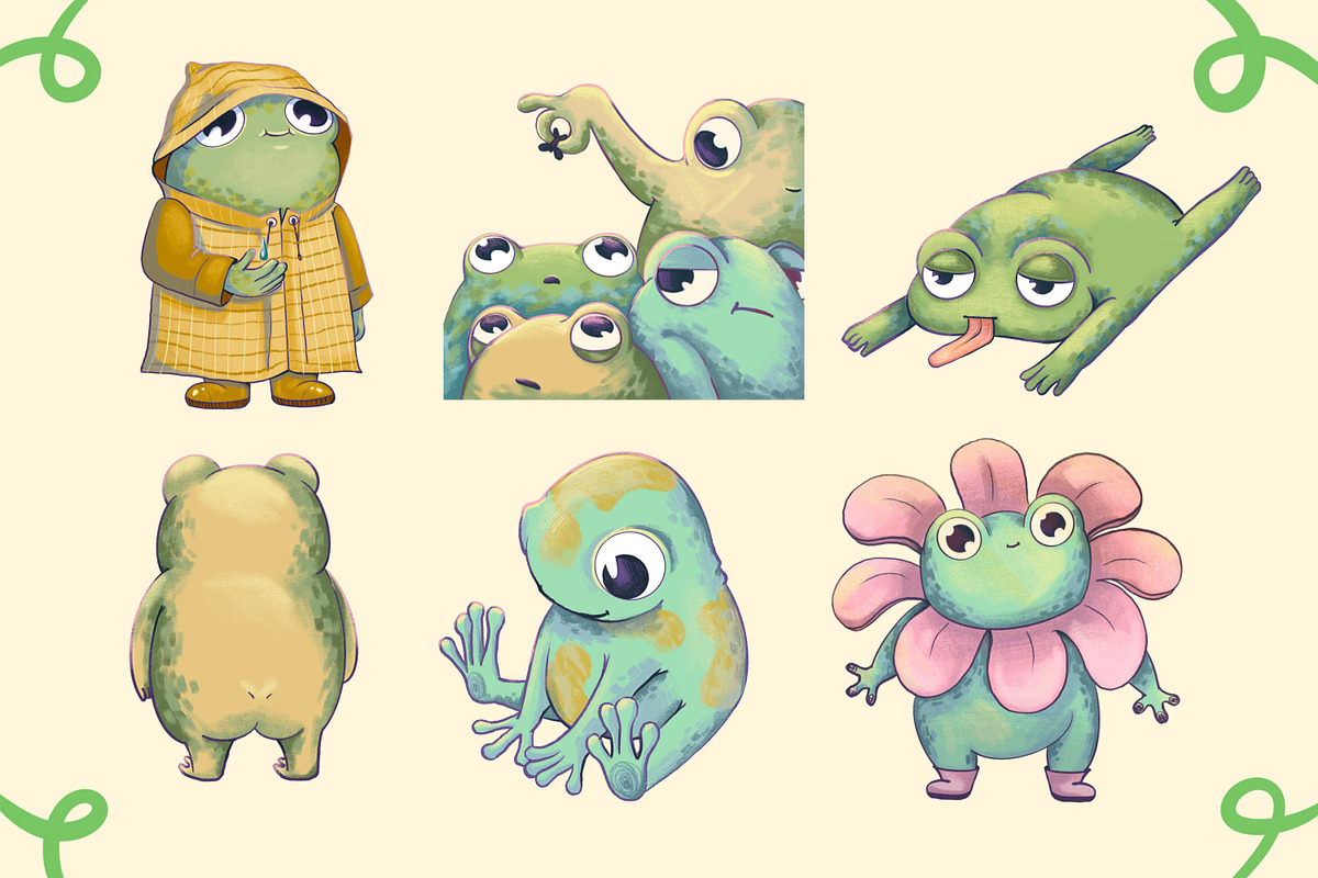 Cute Frogs, an Animal Illustration by kaplaniha (Photo 2 of 5)