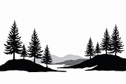 Pine Forest Silhouette Bundle, a Graphic by Creativeshirt (Thumbnail 6 of 16)