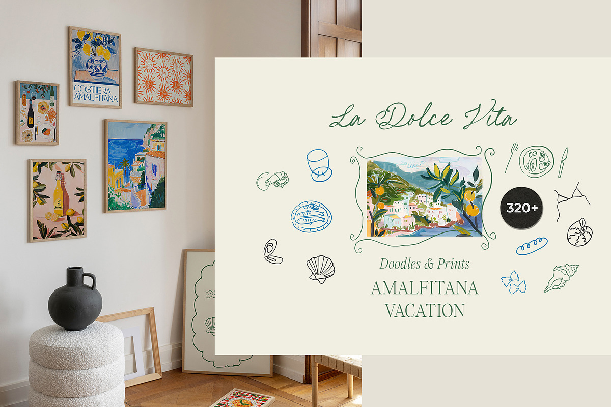 LA DOLCE VITA Doodles & Prints, an Object Graphic by Lana Elanor (Photo 1 of 15)