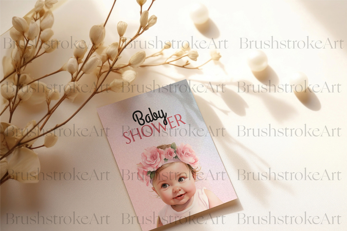 Pink Baby Shower Clipart, Baby Girl, a Decorative Illustration by BrushstrokeArtGB (Photo 8 of 9)