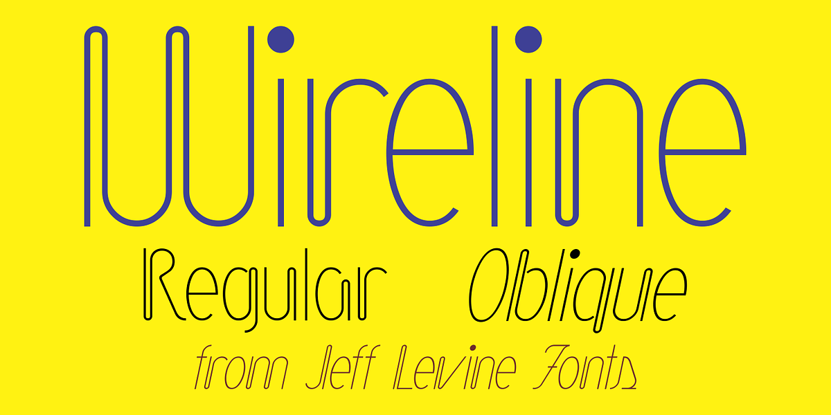 Wireline JNL, a Sans Serif Font by Jeff Levine Fonts (Photo 1 of 5)