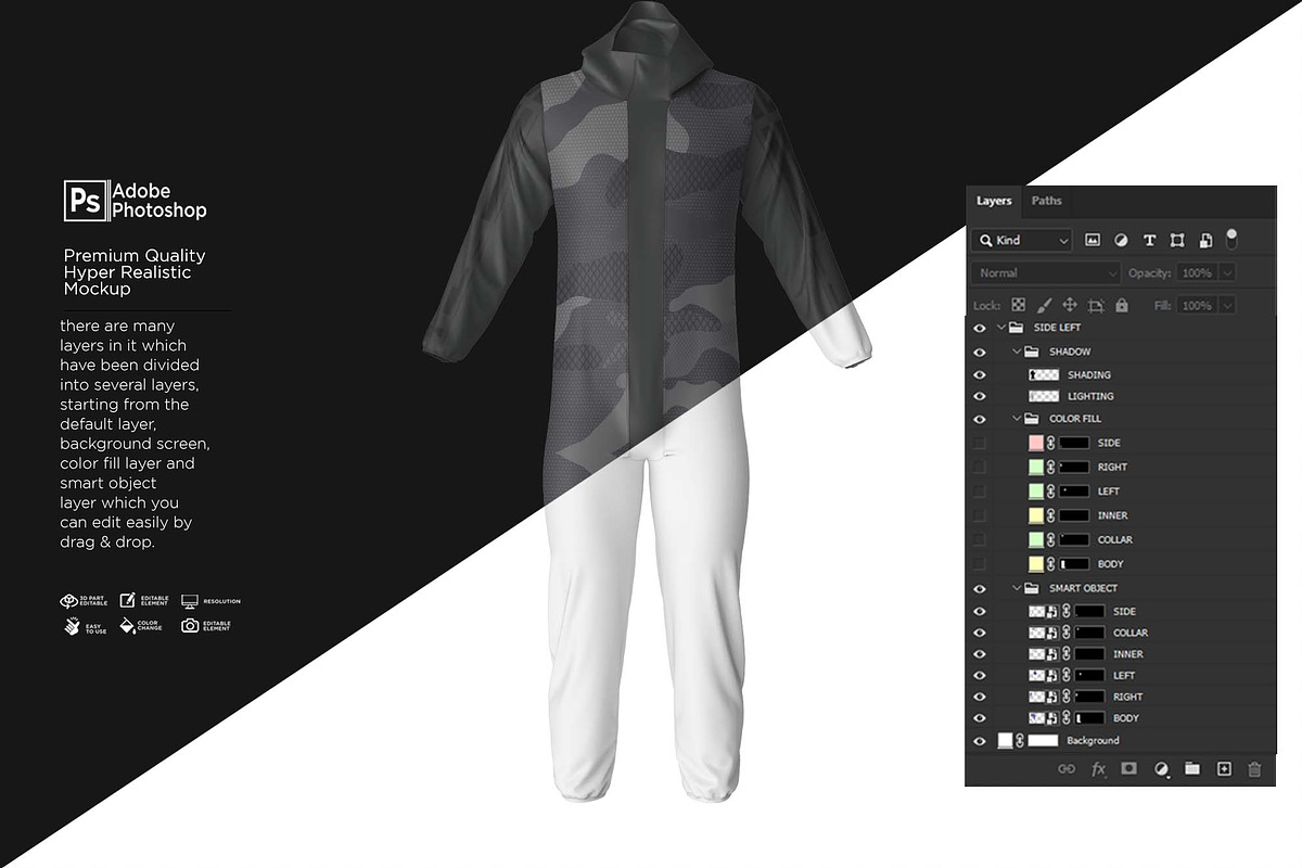 Hoodie Jumper Wearpack Mockup, a Hoody Mockup by Nanggroe Scripting (Photo 3 of 9)