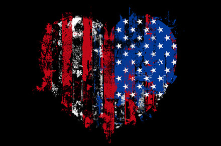 Usa Heart 2.Svg.Grunge.Clipart