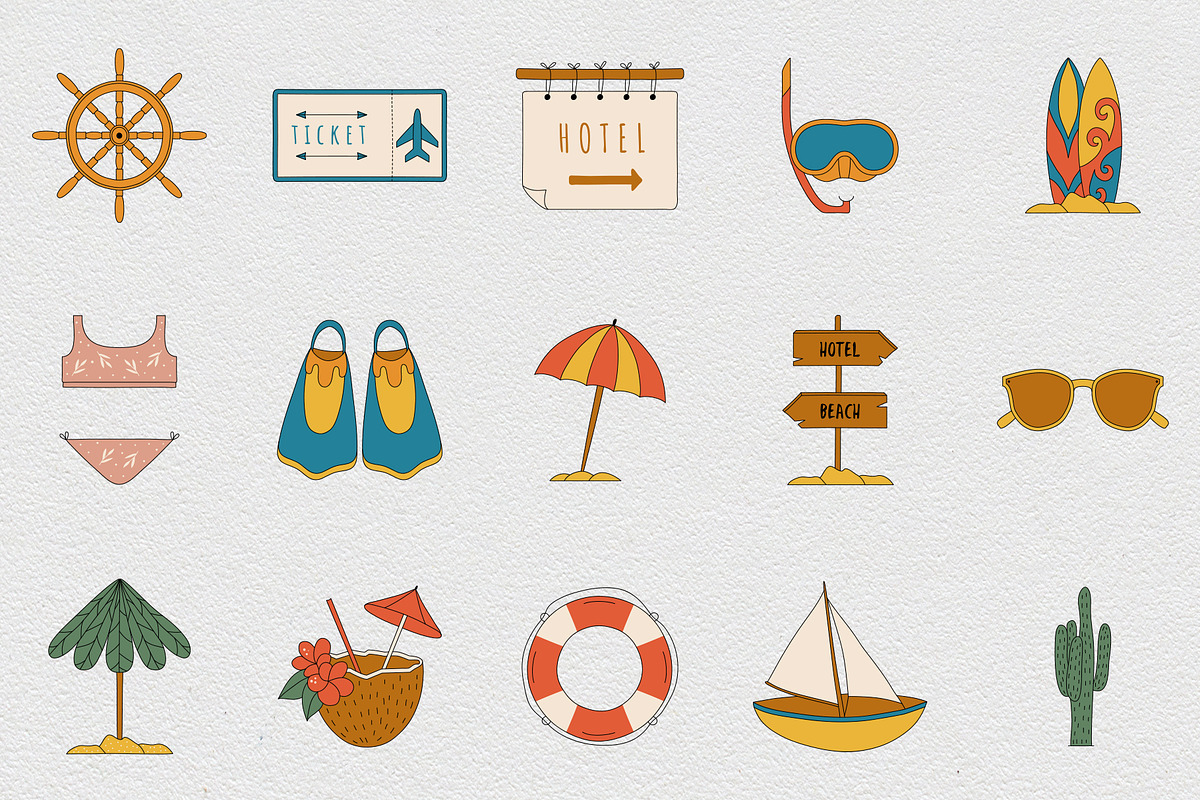 Travel icon set, an Icon by NatalieArtShop (Photo 7 of 12)