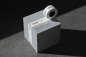 Tape & Box Mockup