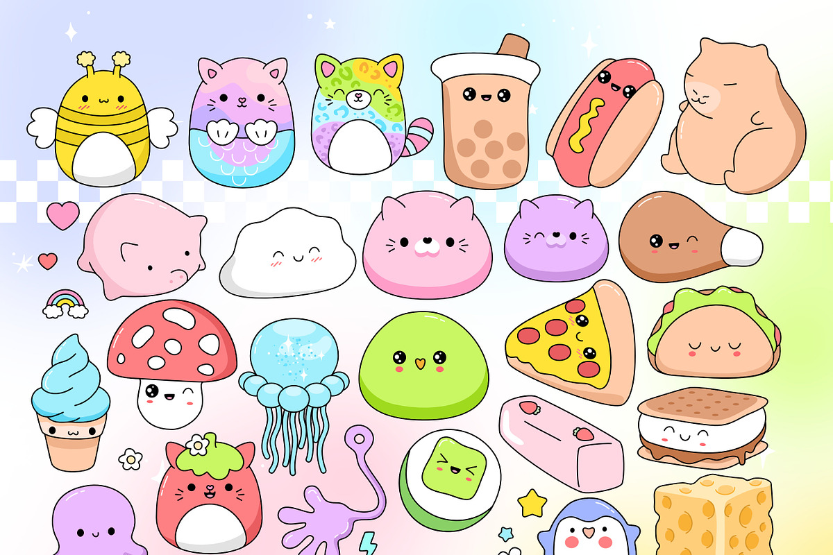 In My Squishy Era: Clipart Bundle, an Animal Illustration by Huxmay (Photo 5 of 10)