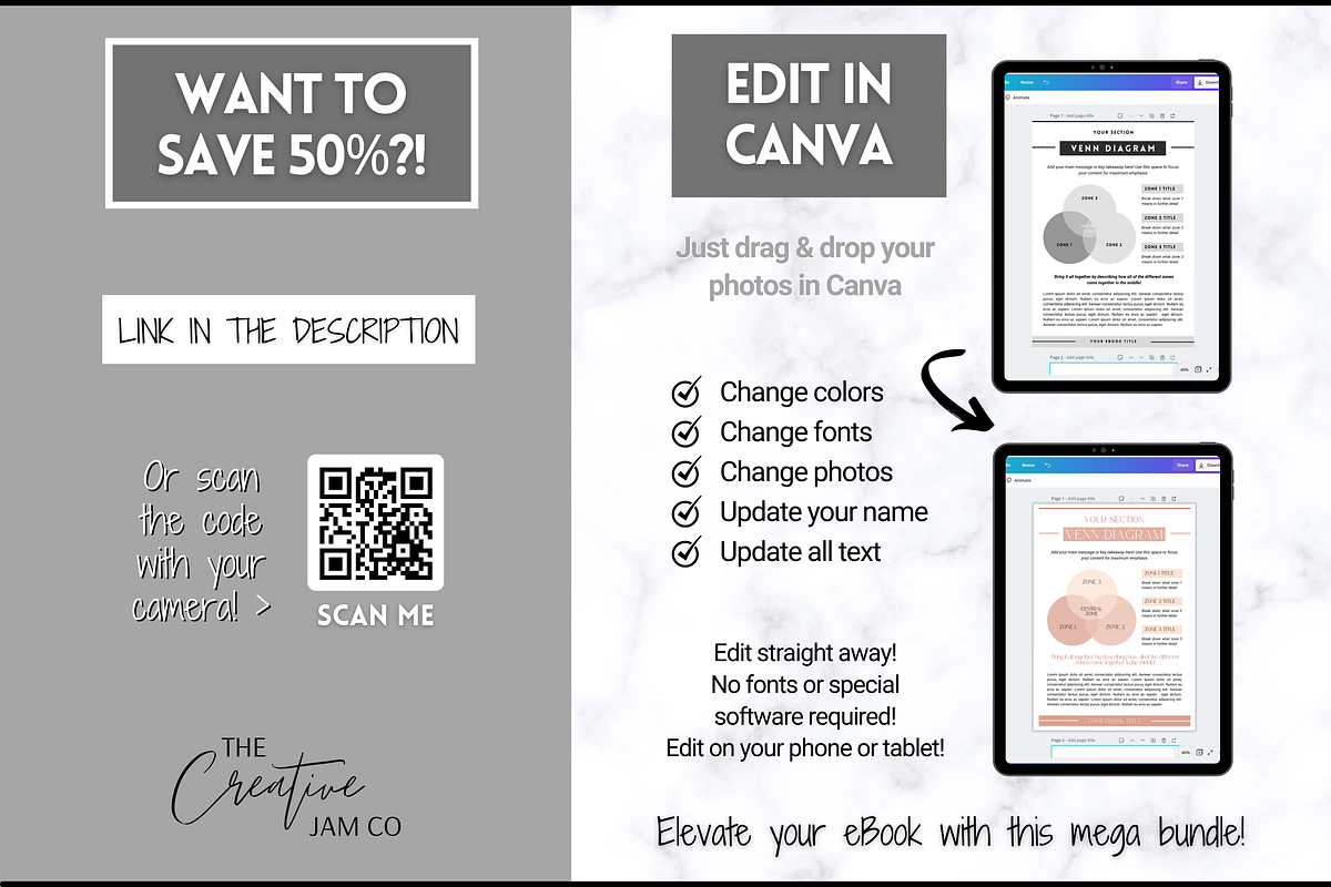 eBook Template Canva! 140pg Workbook, a Marketing Template by Templatables (Photo 10 of 11)
