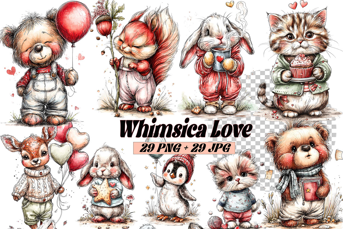 Whimsical Valentine Teddy Bear, an Illustration by one-touch (Photo 1 of 18)
