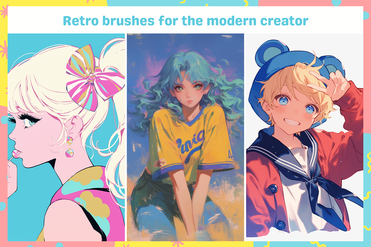Procreate Vintage Retro Brushes, a Brush Add-On by Cozy Brushery (Photo 10 of 10)