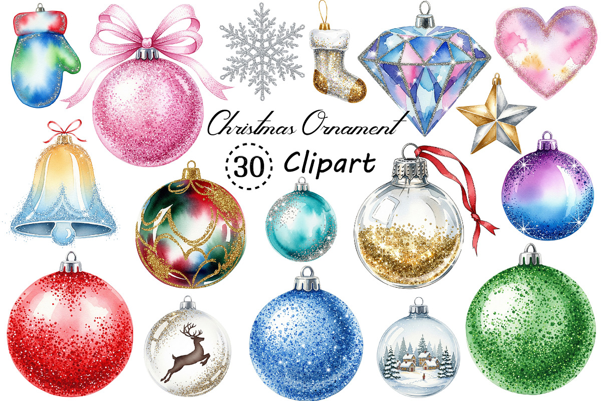 Christmas Ornament PNG Clipart, an Illustration by Creative Art (Photo 1 of 9)