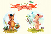 Easter watercolor collection, a Decorative Illustration by JaneLane (Thumbnail 2 of 3)