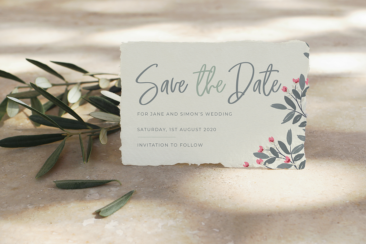 Grey & Pink Wedding Stationery Suite, an Invitation Template by R Whitehurst Design (Photo 5 of 7)