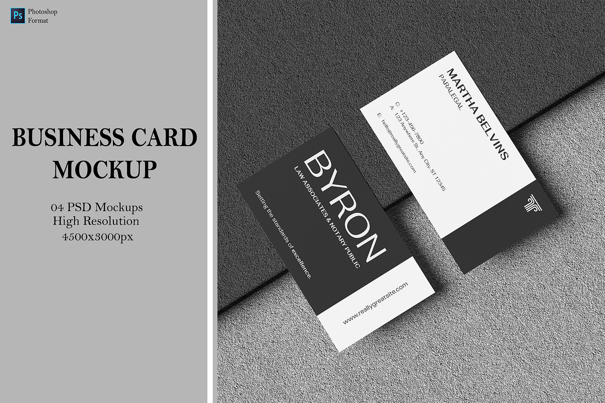 Business Card Mockup, an Advertising Mockup by Ataku Design (Photo 1 of 5)