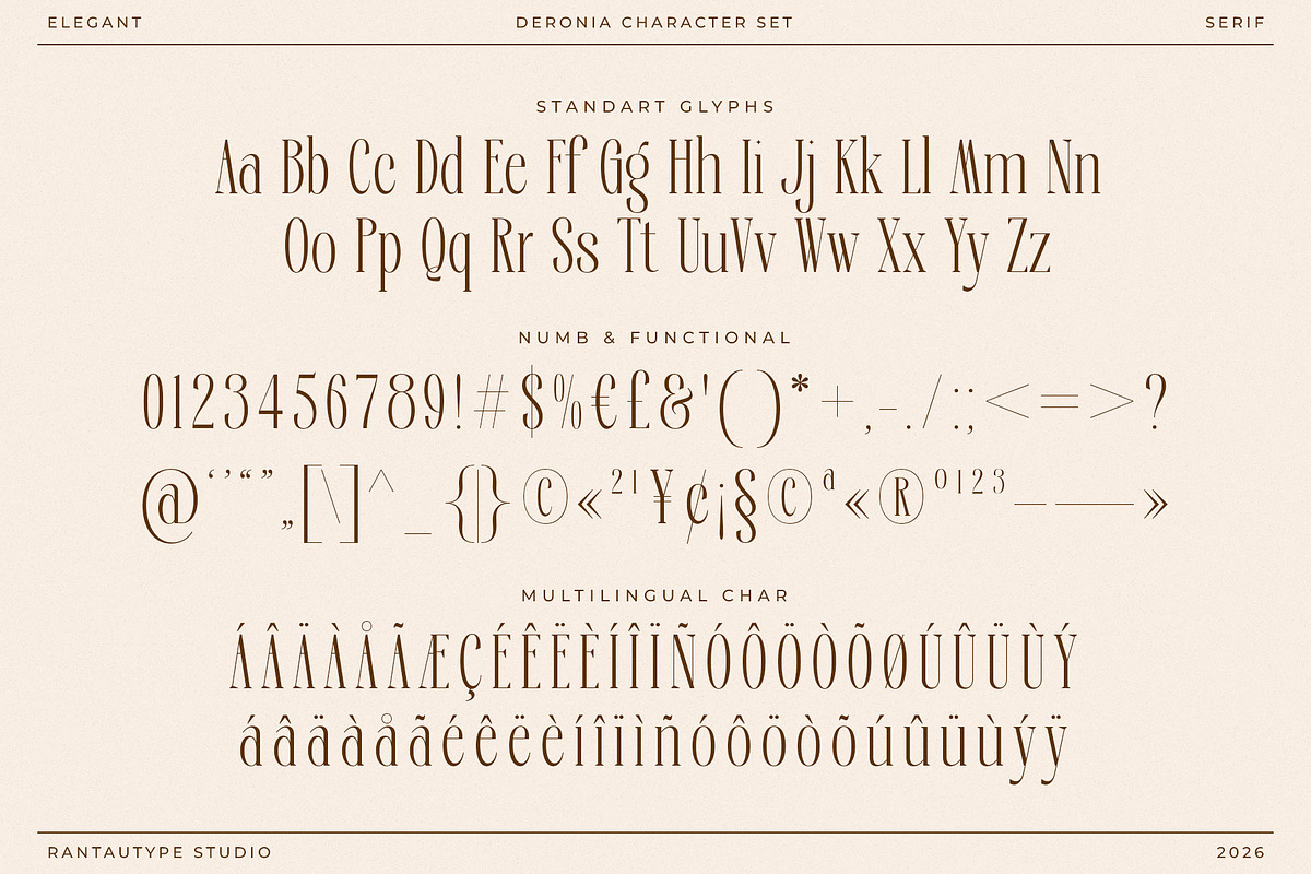 Deronia Beauty Branding Serif Font, a Serif Font by RantautypeStudio (Photo 17 of 17)