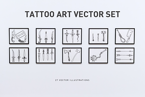 Tattoo Vector Set, an Illustration by Inkwell Supply Co
