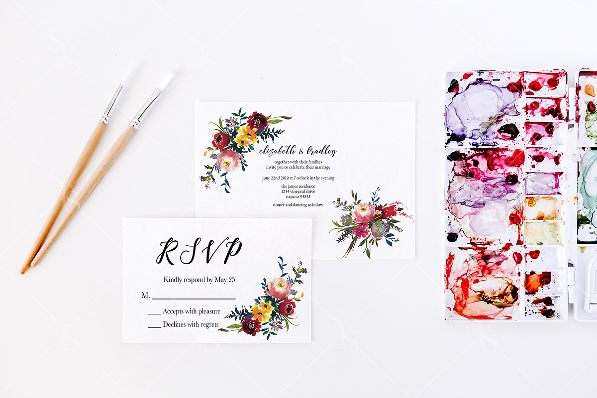 Watercolor Card&Papers Photo Bundle, an Arts & Entertainment Photo by SunnyTangerine Stock (Photo 7 of 10)