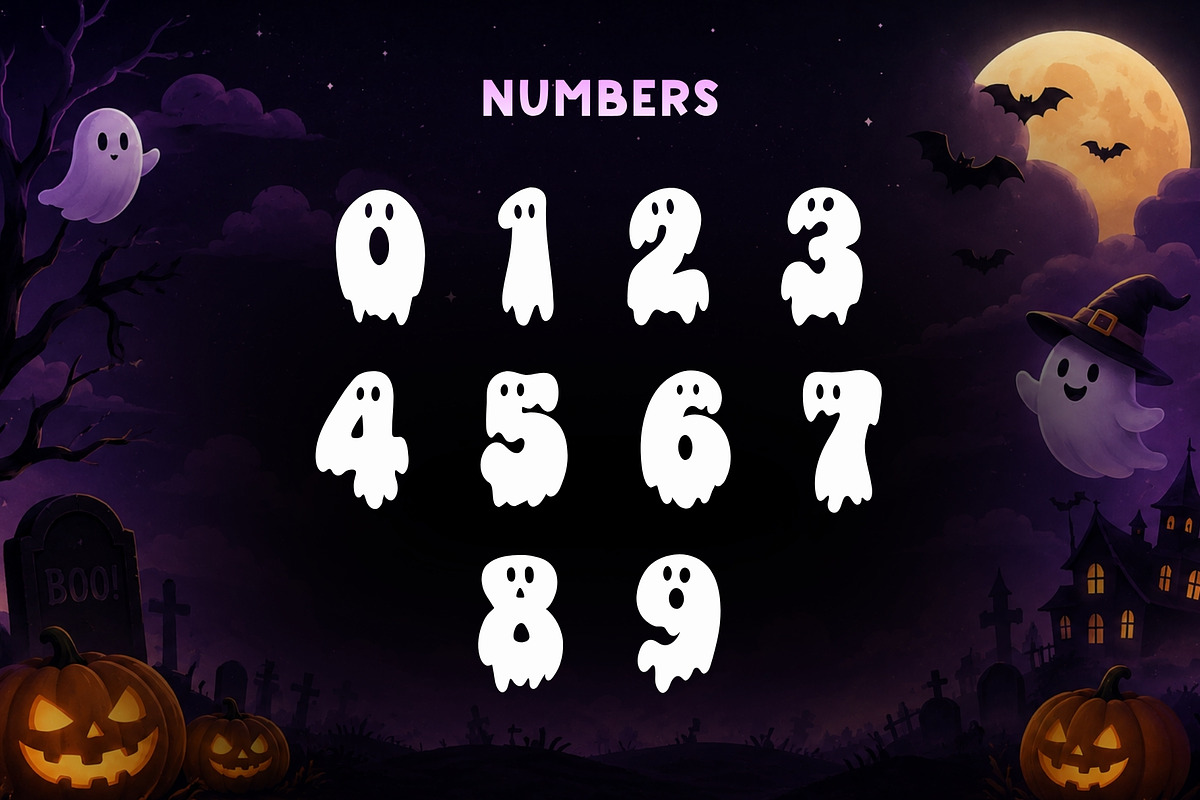 Meltie Ghost-Halloween Display Font, a Symbol Font by AnningArts (Photo 8 of 8)