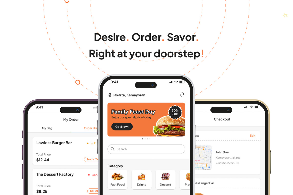 Foodaway - Food Delivery UI Kit, an UI Kit Template by restiyathena (Photo 5 of 6)