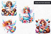 Watercolor Cute Angel Easter clipart, a Seasonal Illustration by ThatsDesignArt (Thumbnail 9 of 10)