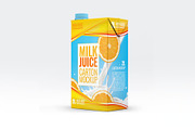 Milk or Juice Carton Mockup, an Advertising Mockup by Hubzway (Thumbnail 3 of 7)