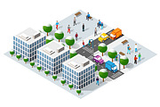 Isometric view of the city, an Education Illustration by AlexZeL (Thumbnail 1 of 3)