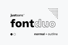 JUST Sans Font Duo — Clean + Outline