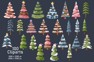 100 Beautiful Christmas Trees