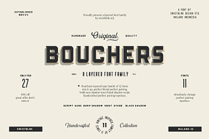 Bouchers Layered | Font Bundle