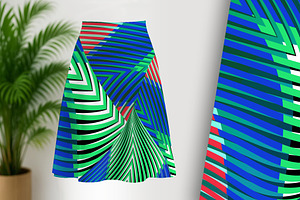 Blue Folded Stripes, a Background Graphic by Sharon Schwalbe