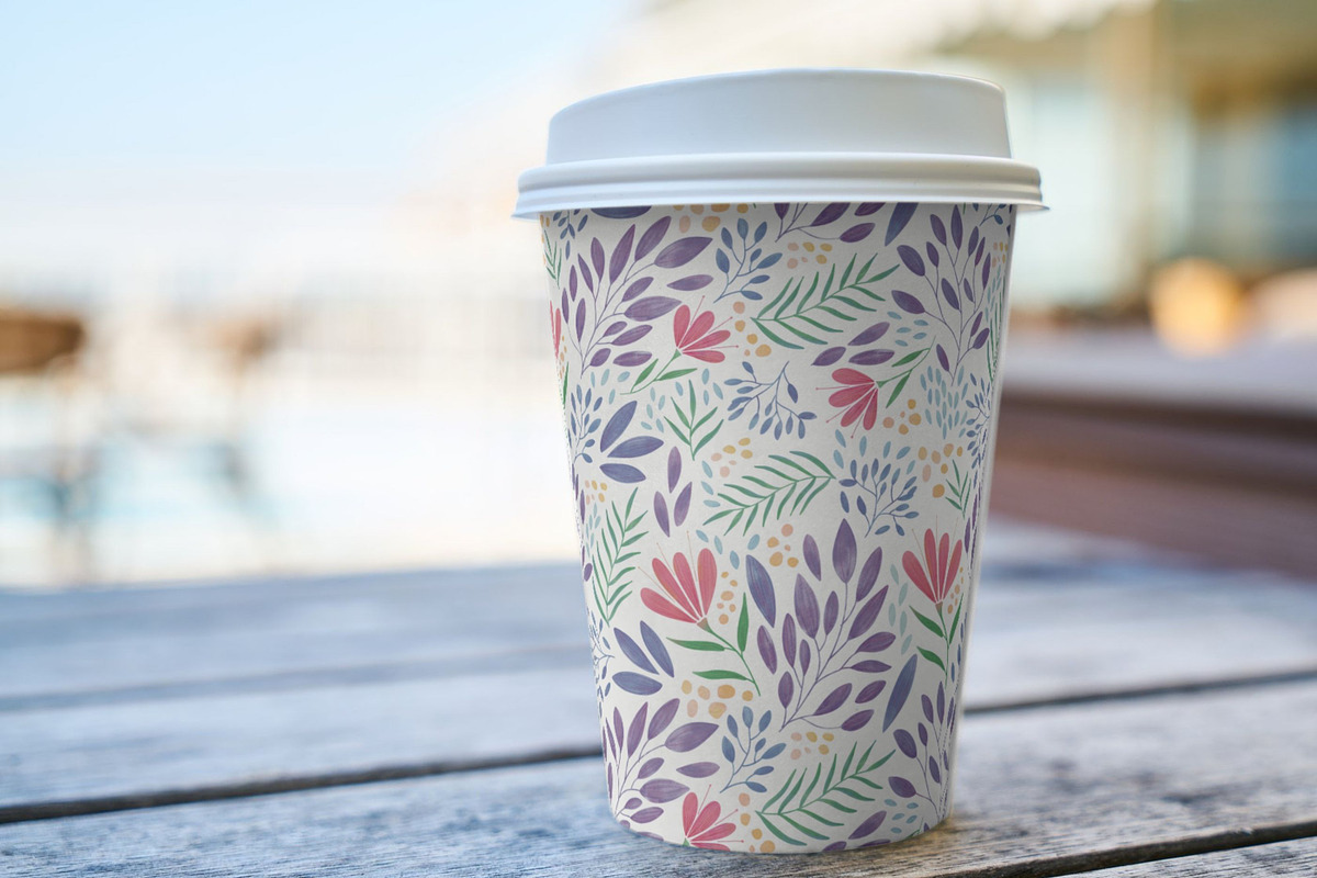 Light & Bright Floral Pattern Tiles, a Pattern Graphic by Fern & Quill (Photo 5 of 7)