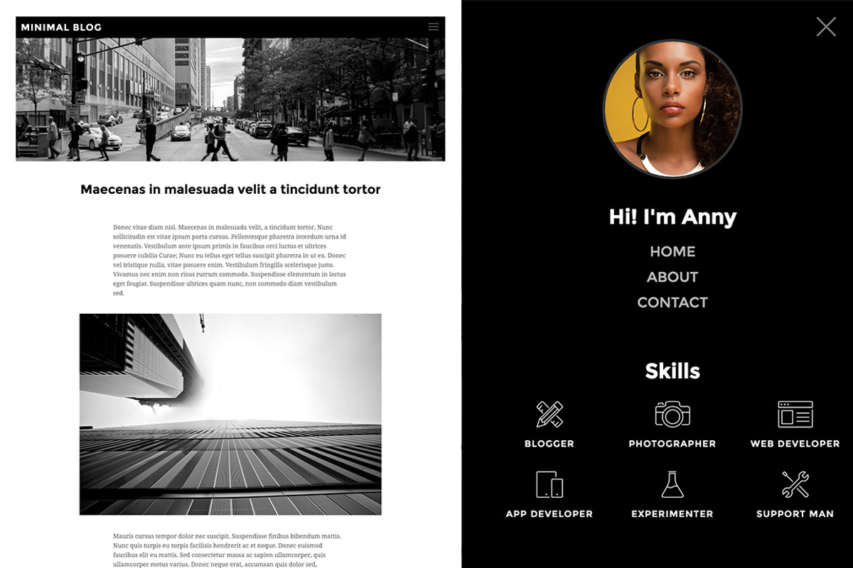 Minimal Blog Drupal 7 Template, a Websites & App Template by MarkVI (Photo 1 of 5)