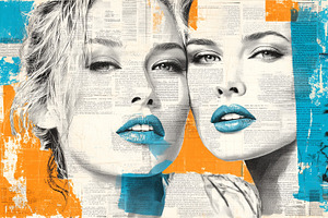 Modern pop art collage with women, a Person Photo by MistyDay