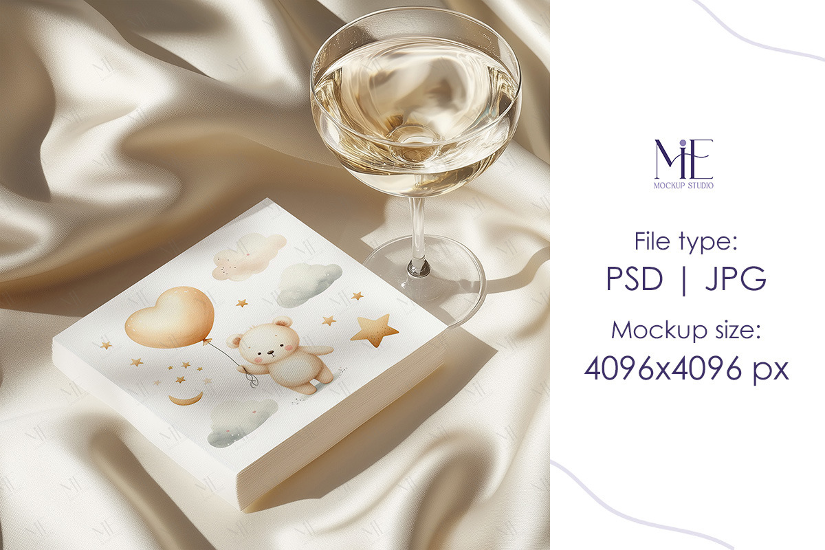 Cocktail Napkin Mockup, Boho Wedding, a Mockup by Mie Mockup Studio (Photo 5 of 10)