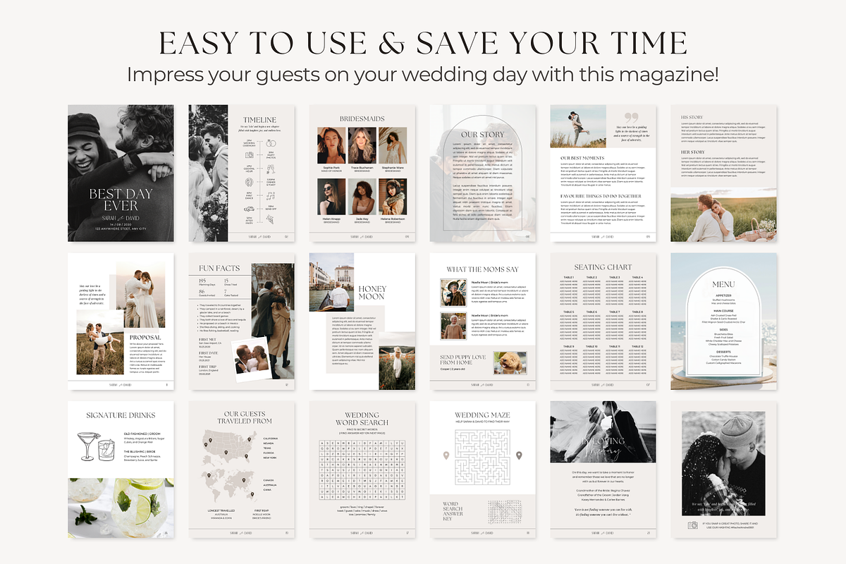 Wedding Day Magazine Template, a Magazine Template by ShopRShop (Photo 2 of 9)