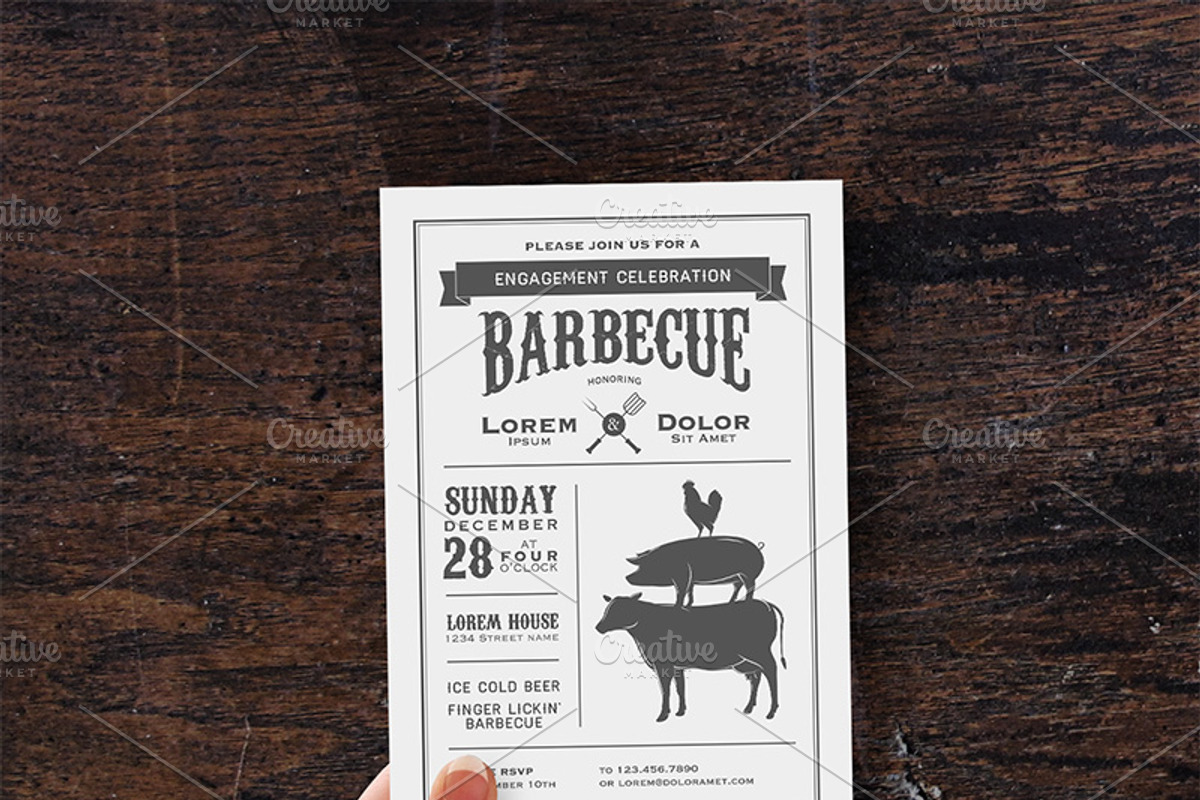 BBQ invitation template, an Invitation Template by 1baranov (Photo 2 of 2)