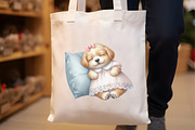 Watercolor Sleepy Puppies Collection, a Seasonal Illustration by Rose Art (Thumbnail 6 of 6)