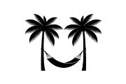 Palm Tree Hammock Silhouette Bundle, an Object Graphic by jahid234 (Thumbnail 28 of 30)