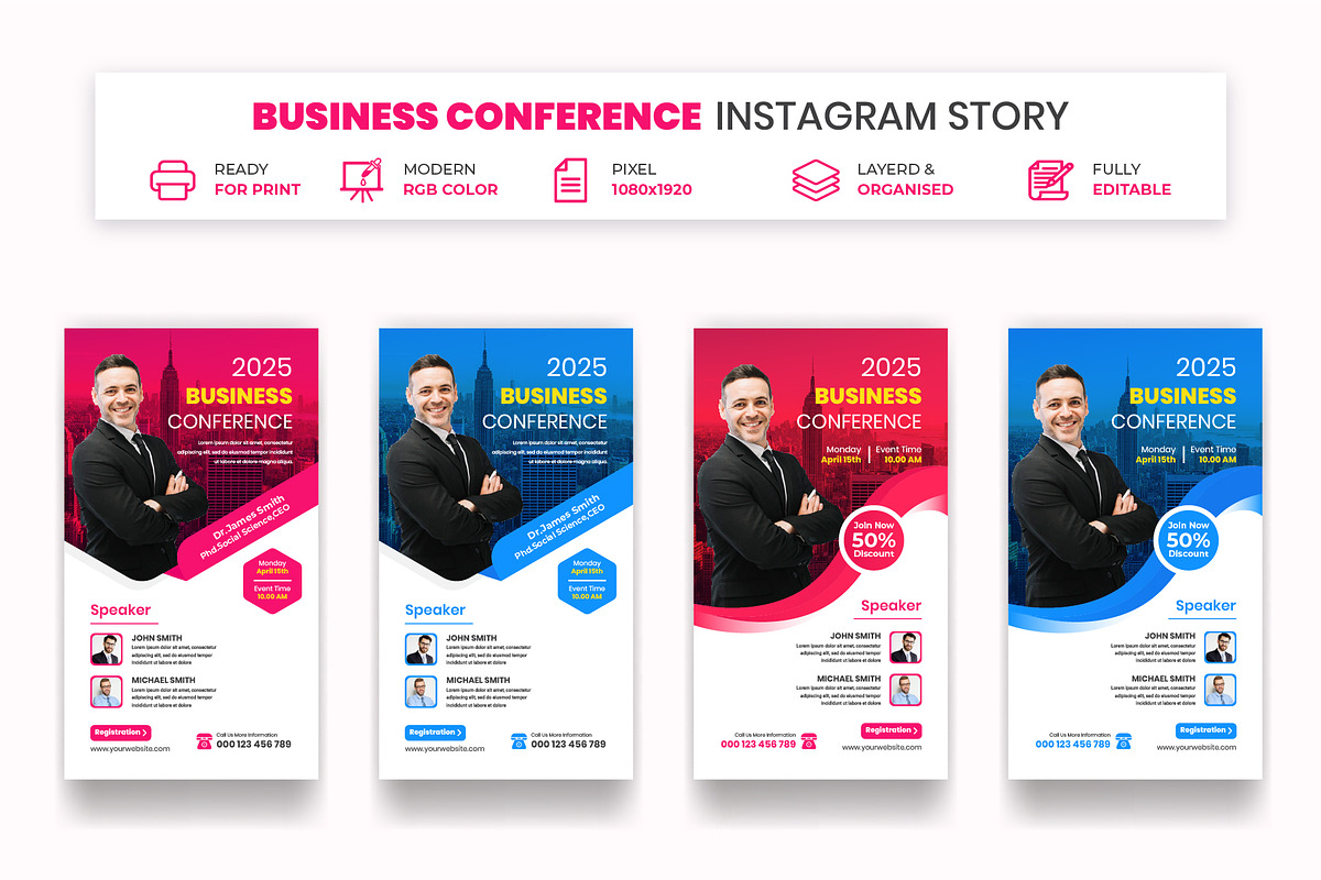 Business Conference Instagram Story, a Marketing Template by Mk_Studio (Photo 1 of 5)