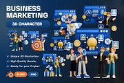 Business Marketing Character 3D Pack, a Characters & Person 3D Model by Haps Space (Thumbnail 1 of 4)