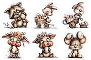 Easter Animals Clipart, an Illustration by Design Market (Thumbnail 3 of 4)