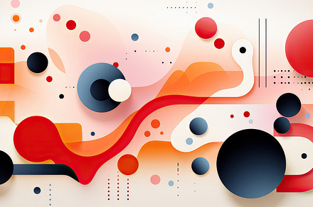 Vibrant Abstract Art with Fluid Shapes and Bold Colors in Modern Design, a Photo by AS photostudio