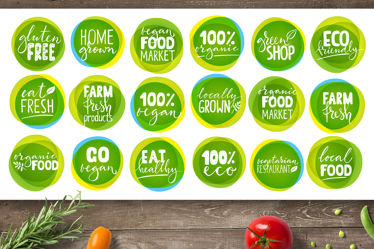 Organic Food Lettering & Labels, a Graphic by Giraffarte (Photo 5 of 7)