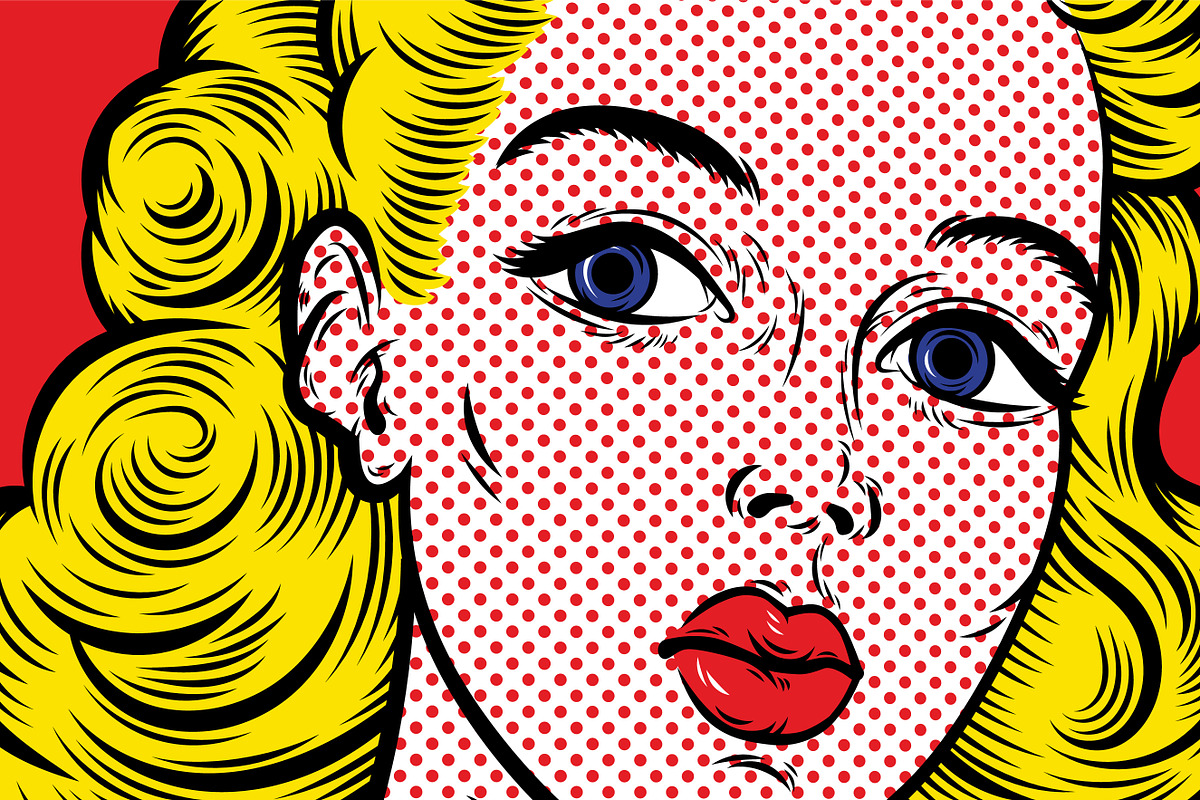 Pop art blond woman face close up., a Person Illustration by verywell